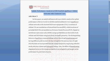 Uplink Performance Analysis in D2D Enabled mmWave Cellular Networks- IEEE PROJECTS 2019-20