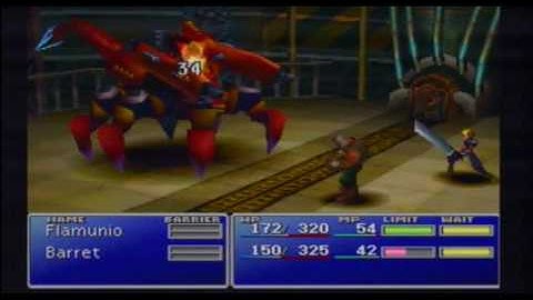 Final Fantasy 7 - LLNMIENA Challange - Walkthrough / Strategy - Part 1 Guard Scorpion - FF VII