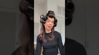 How to get perfect hair with rollers‍♀ #shorts #hairstyles #hairrollers