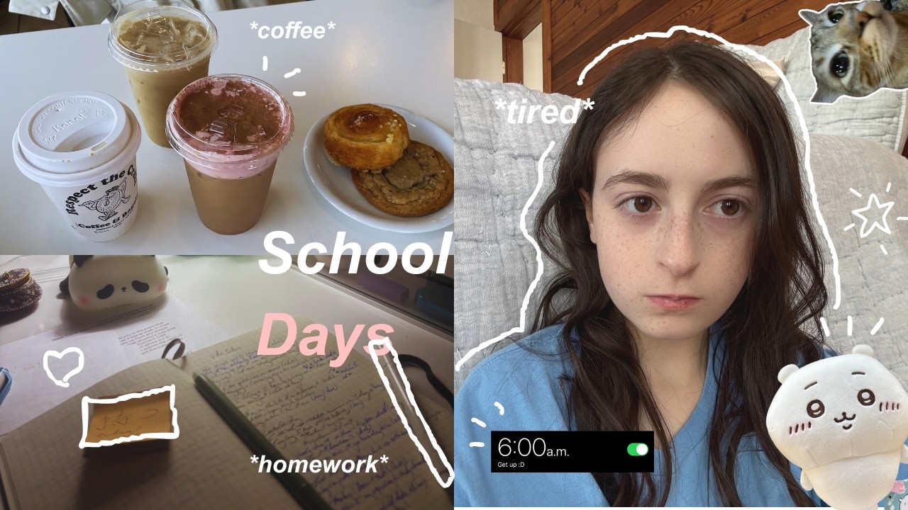 SCHOOL vlog 📓 (sophomore in hs) | crocheting, study sessions, and cats:)
