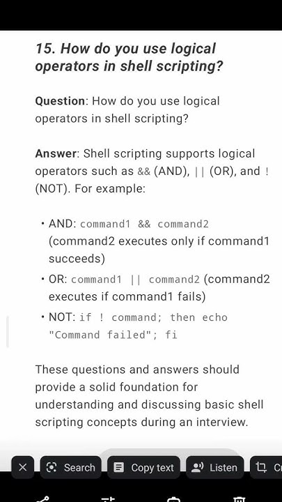 use logical operators in shell script#shell#linux#unixcommands - YouTube