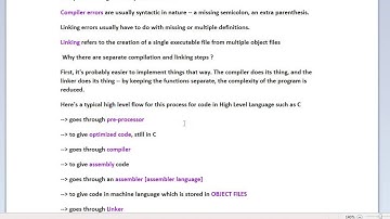 C TUTORIAL COMPILATION PROCESS FLOW