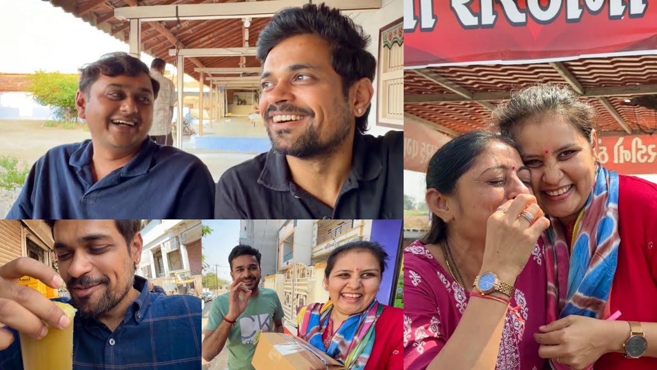 Savarkundla se Sandhya ji ke liye special gift 🎁 li aur sarika ke mama masi ke saath khub moj kari !