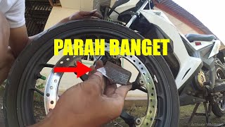 Ganti Kampas Rem Depan Sonic 150R