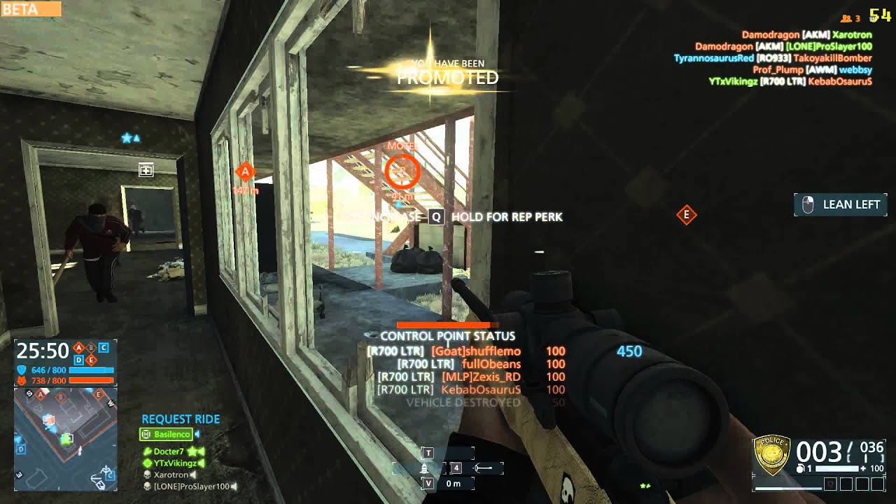 Battlefield Hardline 1 shot 5 kills R700 LTR