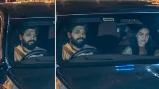 Allu Arjun & His Wife Allu Sneha Reddy Entry For Hyderabad Pushpa To The Rule Movie Event 2024