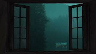 Heavy Rain Sounds For Sleeping - OPEN WINDOW - RAIN SOUNDS FOR SLEEPING | FALL ASLEEP INSTANTLY 99%