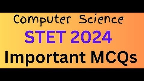 Bihar STET Exam 2024: Most Important MCQs Unit 2 Computer Organization and Architecture