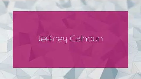 Jeffrey Calhoun - appearance