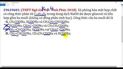 Xà phòng hóa 1 hợp chất có ctpt c10h14o6