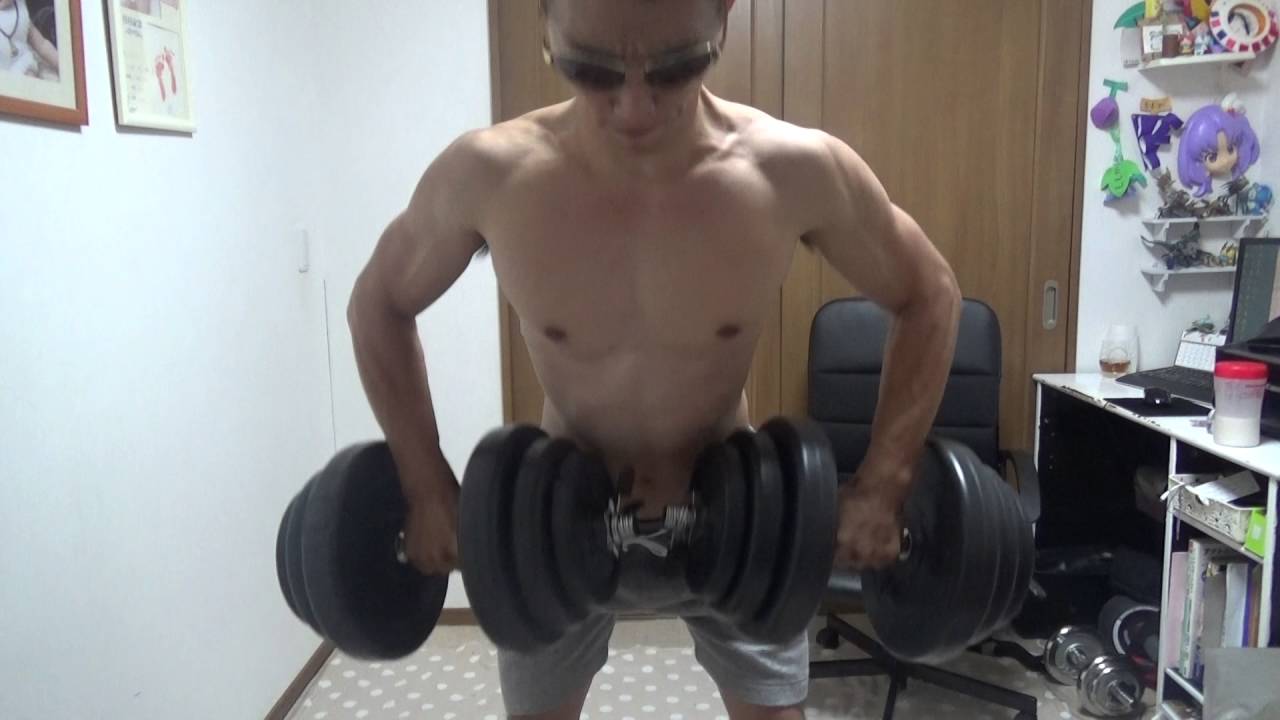 自宅で筋トレ 背中 締めのダンベルローイング20kg 2個計40kgで広背筋を追い込む Muscle Training Youtube
