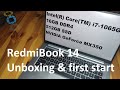 XIAOMI RedmiBook 14 - Unboxing & first start - Solid notebook at an affordable price