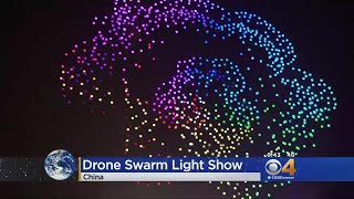 Drone Show Lights Up Night Sky Over China