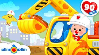 excavator song ten little buses more vehicles songs kids