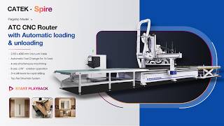 CATEK CNC Spire Series—2140 Automatic CNC nesting machine with 4 axis swing head and drilling unit！