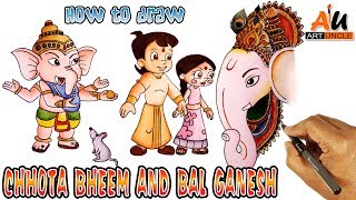 How to Draw | Chhota Bheem Aur Bal Ganesh | Ganesh Chaturthi Special