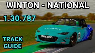 Track Guide Winton  National Mazda MX5 iRacing