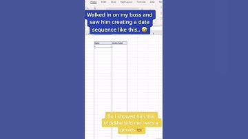 Excel : Creating A Date Sequence Like This.. #shorts