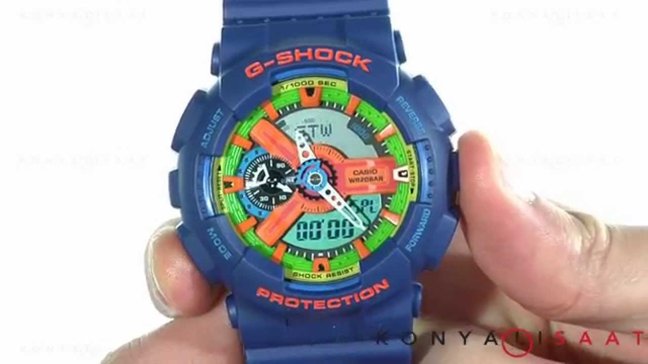 Casio GA-110FC-2A Erkek Kol Saati - YouTube