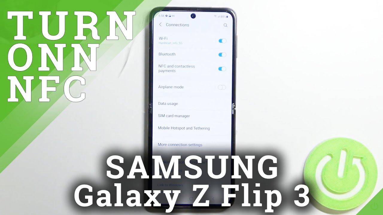 How to Enable NFC in SAMSUNG Galaxy Z Flip3 - Disable NFC - YouTube
