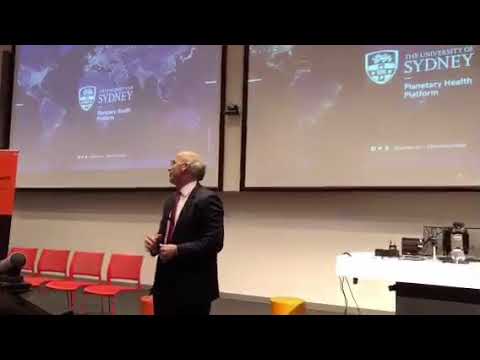Vice Chancellor of Sydney University, Dr Michael Spence, talking at the #PlanetaryHealth launch