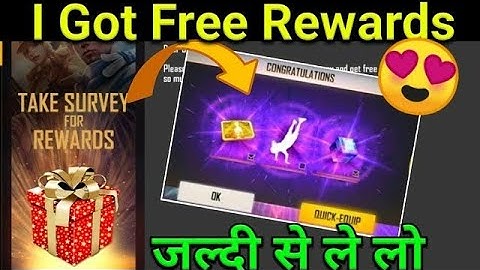 How to complete Take Survey For Rewards Event | Today Free Fire Take Survey For Rewards