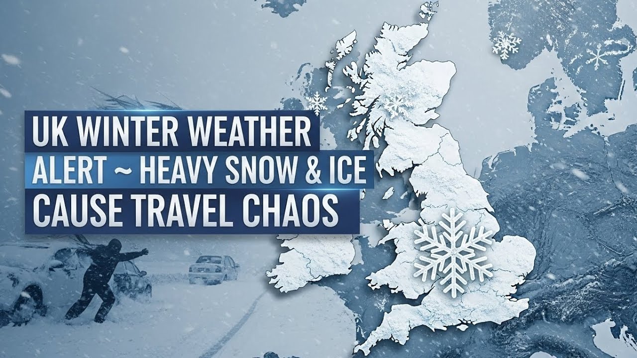 UK Winter Weather Alert ️ Heavy Snow & Ice Cause Travel Chaos #UKSnow# ...
