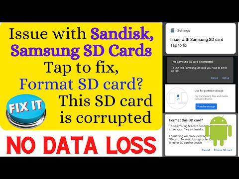 Issue with Samsung SD Card | Tap to FIX in android | This SD card is corrupted | Format this SD card
