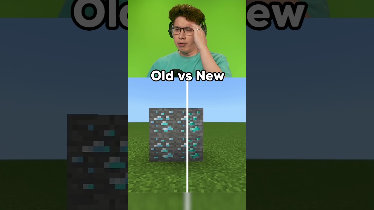 Minecraft New vs Old Textures!😱 #reaction
