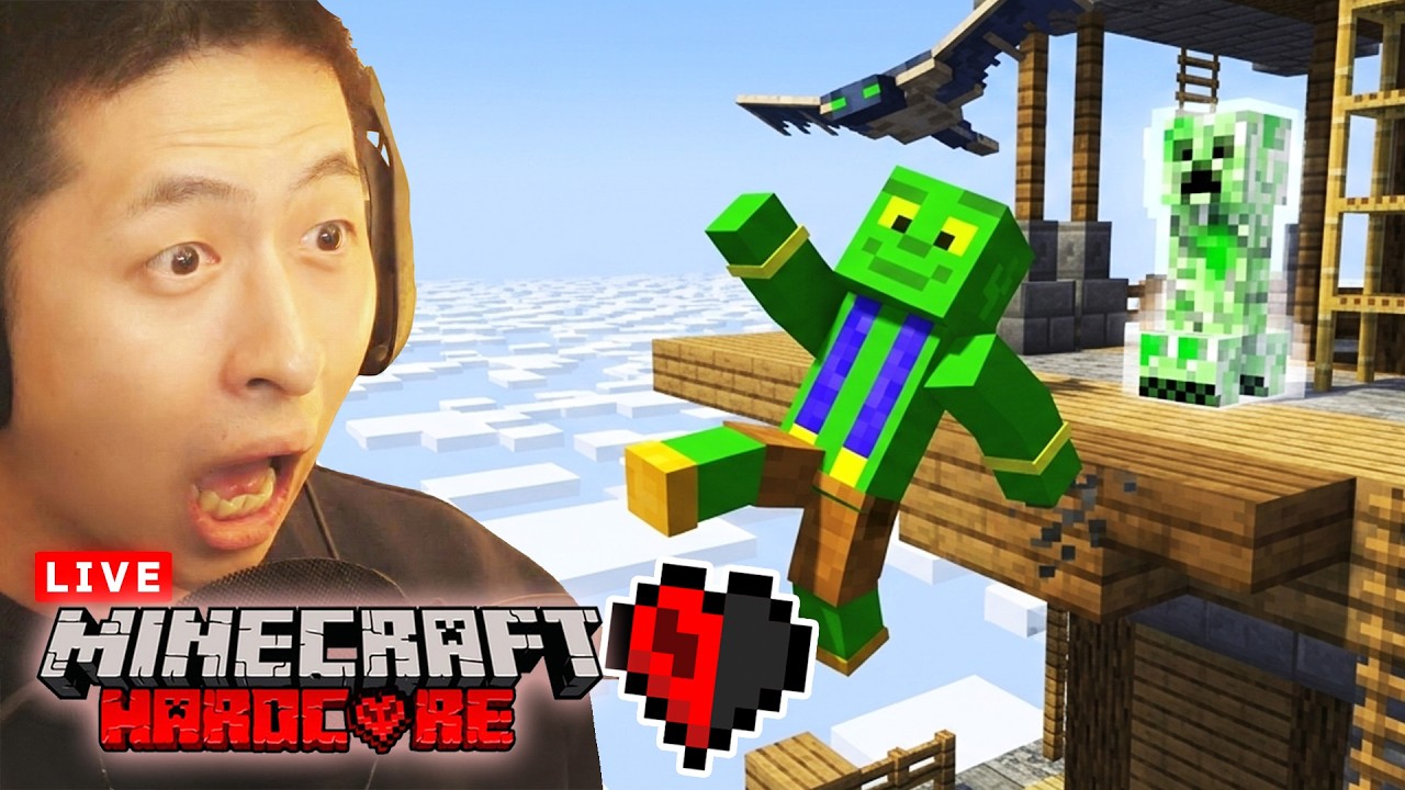 【ハードコア】とうとう木材無限機、完成！建築、始めます🔥【マイクラ - Day45】