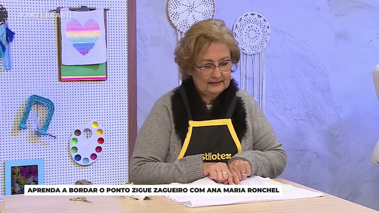 Bordados em tecido xadrez - Ana Maria Ronchel - 05/06/2018 