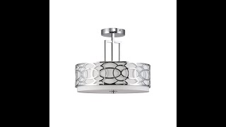 Cedar Hill 3-Light 14.5 Drum Semi Flushmount Installation guide