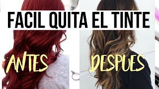 Mareo Valiente Curso de colisión FACIL QUITA EL COLOR DE TINTE INSTANTANIAMENTE CON 5 REMEDIOS CASEROS -  YouTube