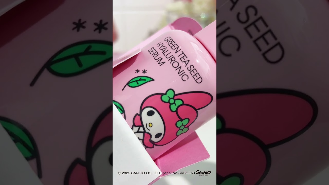 Green Tea Seed Hyaluronic Serum & Cream new and adorable look with My Melody for LIMITED TIME only!