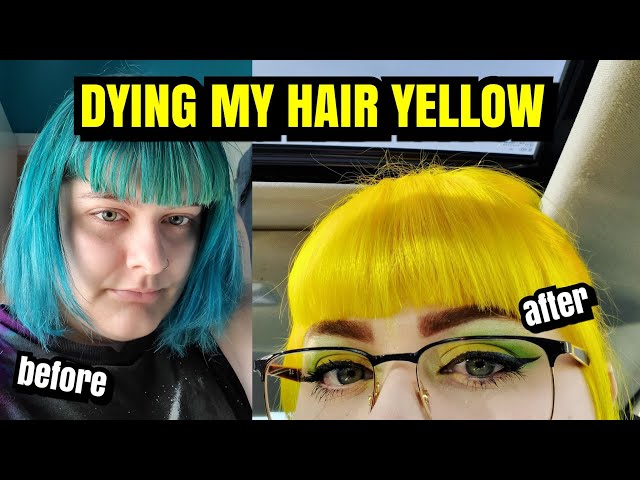 💙💛How I Dyed My Hair Yellow From Blue 💛💙 | Jessudessu - Youtube