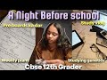 A Night before my school as a CBSE 12th GRADER 📚✨ Studying for pre boards 📑| Radhika jain |