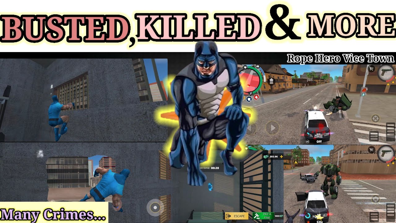 BUSTED , KILLED , & MORE | Rope Hero Vice Town | Panchayati Gamer ...