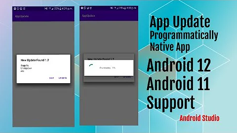 Android Update App Programmatically | Android 12 , Android 11 | Native App Android Studio