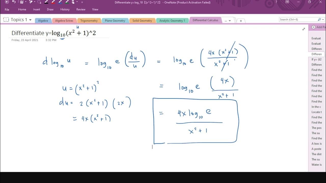 Differential Calculus YouTube