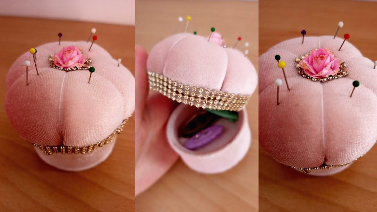 اصنعي اجمل علبة دبابيس من علبة تونة 😍 فكرة مشروع للعرائس مربح | Recycle metal cans , DIY pin cushion