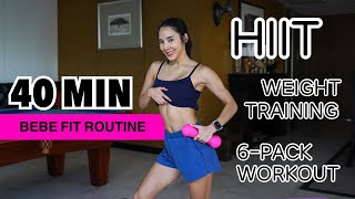 40นาที 3in1 HIIT, Weight Training, and 6-pack Workout