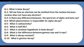 NUCLEAR PHYSICS INTERVIEW QUESTIONS (PART-2)