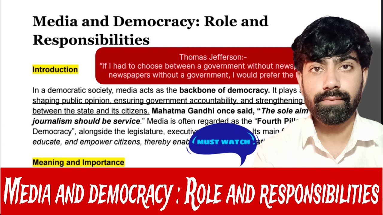 СМИ и демократия: роль и обязанности | 3-й семестр по естествознанию | Примечания | Основные дисц...