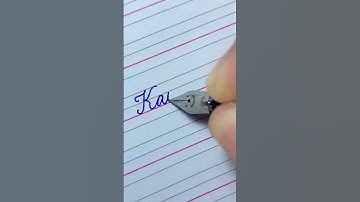 “Kaushik” How to Write Your Name in Cursive Handwriting with Fountain pen | #Shorts #cursivewriting