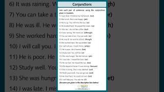 📝 Conjunctions (Join Sentences) | Worksheet with Answers 🧑🏻‍🏫 | English Grammar for Class 3 #english