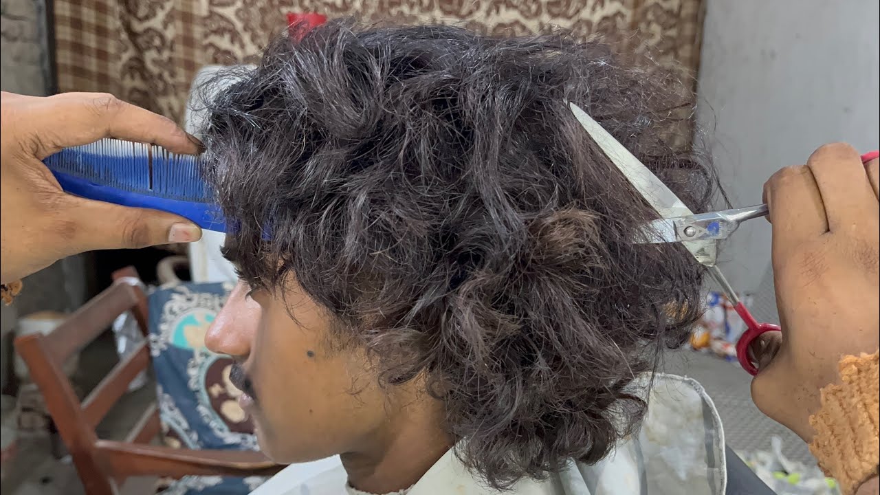 Long Curly Hair Transformation | Long to short haircut style