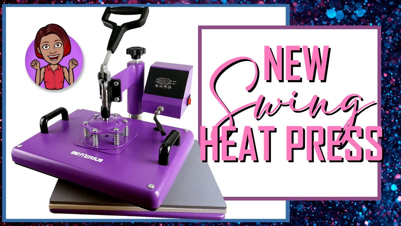 Swing Heat Press for Beginners: First Press with Siser Glitter Vinyl 