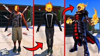 Franklin becomes GHOST RIDER to Save the City In Gta 5 || SHINCHAN & CHOP