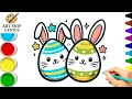 How to Draw Cute Easter Bunny Eggs 🥚✨ | Fun Drawing for Kids | Step by Step Art
