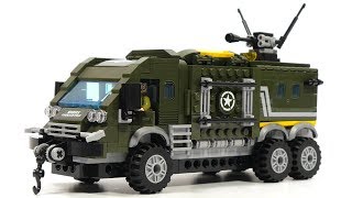 How to Build LEGO military truck - Enlighten Brick Combat Zones 1709 Аttack the tank